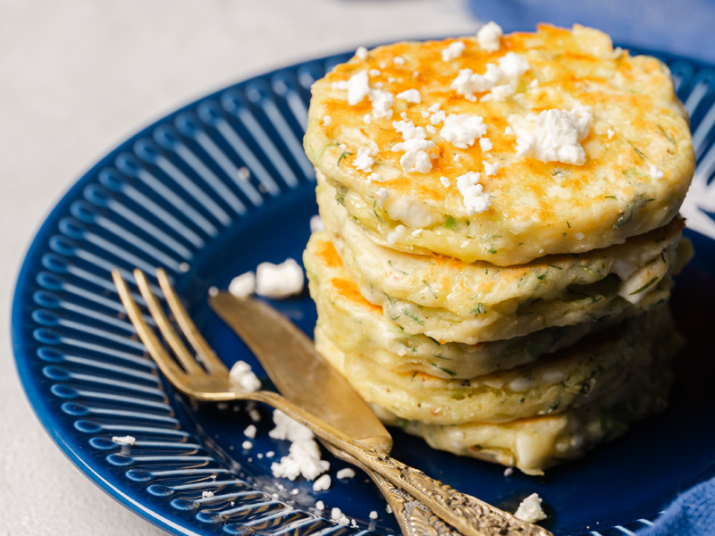 Pancakes (τηγανίτες) με κολοκύθι και φέτα!